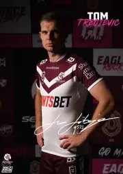 manly sea Eagles nrl rugby SIGNED team player poster,FREE POST,BARGAIN,Tom 2