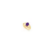 14k Yellow Gold 8x6mm Oval Tsavorite ring