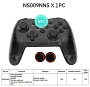 2PCS Bluetooth 2.4G Wireless Controller For Nintendo Switch Pro PC TV Box Smart Phone Tablet PS3 Tesla Shock Joystick Gamepad With Box 1PC NS009NNS bl