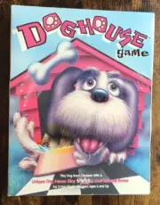 Dog House Checkers Board Game 2000 Unique Doghouse Dice Shaker & Reward Bones