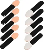 ASAKKURA 10-piece Mini Makeup Brush Set Versatile Eyeshadow Lip Concealer Applicators Soft Sponge Brush Head Travel-size for Women Girls