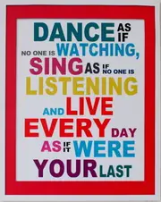 Inspirational Canvas on Frame Wall Décor Quotes - Dance as if No One is Watching [Theme: Inspirational]