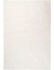 [Miss Amara] Eniko Abstract Washable Wool Rug in Cream
