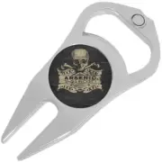 Skeleton Skull Arsenic Poison Golf Ball Marker Divot Repair Tool Bottle Opener