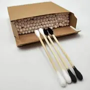 Zero Waste Bamboo Stick Cotton Buds/Swab/q-tip for Cleaning/Make up White Box (100pcs)