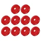 70mm/2.76" Tin Plate Mason Jar Lids with Straw Hole Canning Cap, Red 10Pcs