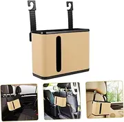 FELTECHELECTR Car Backseat Organizer Trash Bin Tissue Box Holder Multifunctional Car Seat Storage for Items Durable Space Saving Design Elegant
