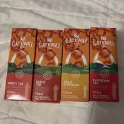 LOT 4 CIRKUL FLAVOR CARTRIDGES sweet tea, peach tea, tea, and lemon & raspberry