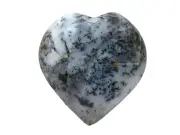 Dendrite Opal Crystal Heart Palm Stone