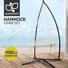 Gardeon Kids Outdoor Swing Set Hammock Chair with Steel Stand Spider Web 100cm
