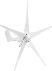 Hosioe 24V 800W Wind Generator with Controller 5 Blades S-Type Minitype Wind Turbine Generator Kit Clear Energy Windmill for Home Highways Boats