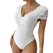 Lady Playsuit Slim Fit Clubwear Sleeveless Chic Pure Color Women Bodysuit Female Clothes white M