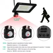 PIR Motion Sensor LED Flood Light Outdoor Warterproof Spotlights Wall Outdoor