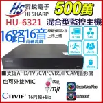 【昇銳哈柏公司貨】16路16音同軸音頻H.265 500萬 5MP HS-HU6321 /ATR562HN 2年保