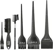 L3 - Tint Brush Set - Professional and Elegant Design - Use for Dye, Tint, and Color Needs - Comfortable and Polished Handle - Level Three Hair Color Brush - 6pc