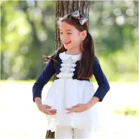 在飛比找momo購物網優惠-【BABY童衣】歐風氣質經典時尚女童連衣裙 37199(共一