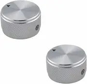 Ruiwaer 2pcs Silver Aluminum 30 * 17MM knob Cap Potentiometer Knob Electronic Equipment Machine Panel Speed Control Knob