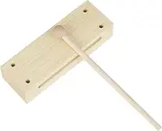 Solid Wood Percussion Instrument 2 Tone Wooden Musical Instrument with Mallet Dual Tone Educational Musical Tool Beige One Size