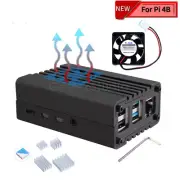 Raspberry Pi 4 CNC Aluminum Case with Cooling Fan Heatsinks for Raspberry Pi 4B