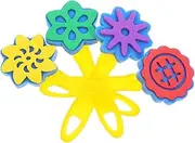 4pcs Washable Sponge Paint Brushes Set for Easy Grip Foam Art Tools for DIY Crafts Home Decor and Creative Projects for Birthday Parties and Early Education