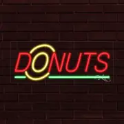 BRAND NEW "DONUTS" LOGO & UNDERLINED 30x12X1 INCH LED FLEX INDOOR SIGN 30050