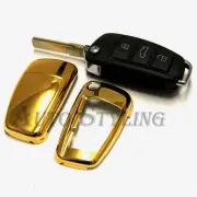 Gold Remote Flip Key Cover Case For Audi Skin Shell Fob Protection Bag Hull 58