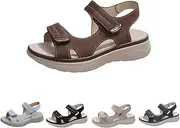 [Generic] Casual Women's Hiking Sandal Orthopedic Sandals Hook Loop Wedge Walking Sandals Sport Elastic Platform Shoes Chic
