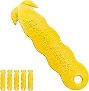 Klever Kutter KCJ-1Y Safety Box Cutter, 5 Count, Yellow