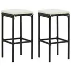 Set Of 2 Bar Stool With Cushions Modern Kitchen Counter Stools Home Pub Decor
