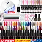48 Color Gel Nail Polish Kit Poly UV Gel Builder Nail Manicure UV LED Lamp Set