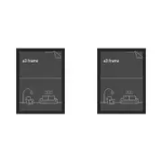 2PK Impact Merch Classic Picture Frame Fits A3 Print 42x30cm - Black