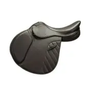 New Jumping leather horse saddle double flap with Change gullets system
