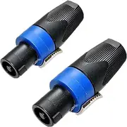 GANASOME 2pcs 4 Pole Audio Loud Speaker Twist Lock Male Plug Connector for NL4FC