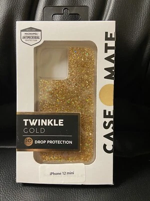Case Mate Apple iPhone Twinkle Gold Glitter iPhone 12 mini - New