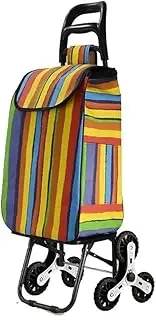 Grocery Shopping Cart Shopping Trolley Foldable Shopping Trolley 6 Wheels Stair Climbing Trolley Bag Detachable 35L Large Shopping Cart Travel Picnic Camping Folding Shopping Trolley Shopping Cart(A)