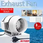 "6/8" Inch Silent Exhaust Fan Duct Hydroponic Inline Extractor Vent Industrial