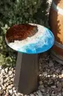 Blue Ocean Epoxy Resin Coffee Table Top, Walnut Pebbles Center Table Top Decor