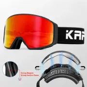 Winter Magnetic Ski Goggles Anti-Fog Snow Goggles UV400 OTG Snowboard Sunglasses