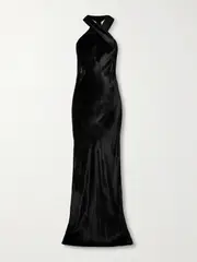[Galvan] Galvan - Pandora Velvet Gown - Black - FR 40 FR 40 Black
