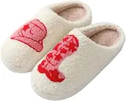 [ROYGGBP] Unisex Warm Slippers Non-Slip Winter Slides Indoor Shoes House Slippers, House Slippers Soft Plush Memory Foam Shoes with Socks