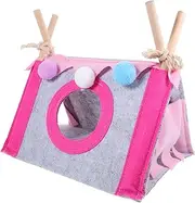 FOMIYES Guinea Pig Bed Tunnel Rabbit Hideout Guinea Pig Hideout, Guinea Pig Cages Accessories House Tent with Bed, Small Animal House for Guinea Pigs, Hamster, Rats, Bunny