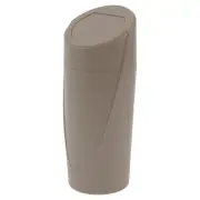 Car Trash Can Portable Car Cup Holder ABS Trash Bin Beige 1 Pcs