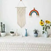 Butterfly design beige Macrame wall hanging: Bohemia Macrame Hand Woven