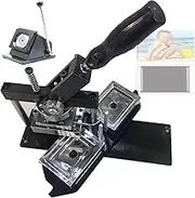 Rectangle Fridge Magnets Badge Maker Machine Press Machine - Mini Badge Button Making Machine Kit with 100 Components and Paper Cutter for Sporting Events Political Campaigns,90×65mm
