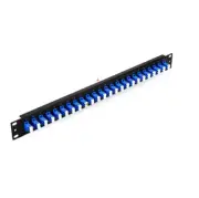 1U 19'' Fiber Adapter Panel, 24 port OS2 Single Mode, 24 x LC UPC Duplex-98543