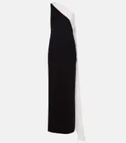 [Roland Mouret] Roland Mouret Scarf-detail one-shoulder gown AU 12 black