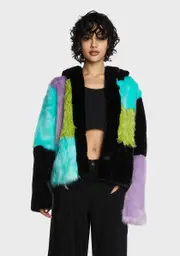 [The Ragged Priest] Brat Faux Fur Jacket