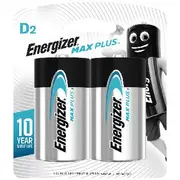 Energizer MAX Plus D Alkaline Batteries 2 Pack