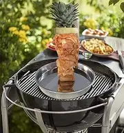 Al Pastor Skewer for Grill, 7.5'' and 10'' Skewers, 10"x10" and 1.40 Depth Stainless Steel Base Plate,Vertical Skewer,BBQ Vertical Skewer,Trompo para Tacos Al Pastor,Vertical Rotisserie,Vertical Spit