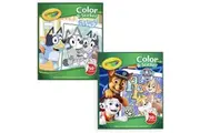 32pg Crayola Paw Patrol & 32pg Bluey Kids Colouring & Sticker Book Set 3+